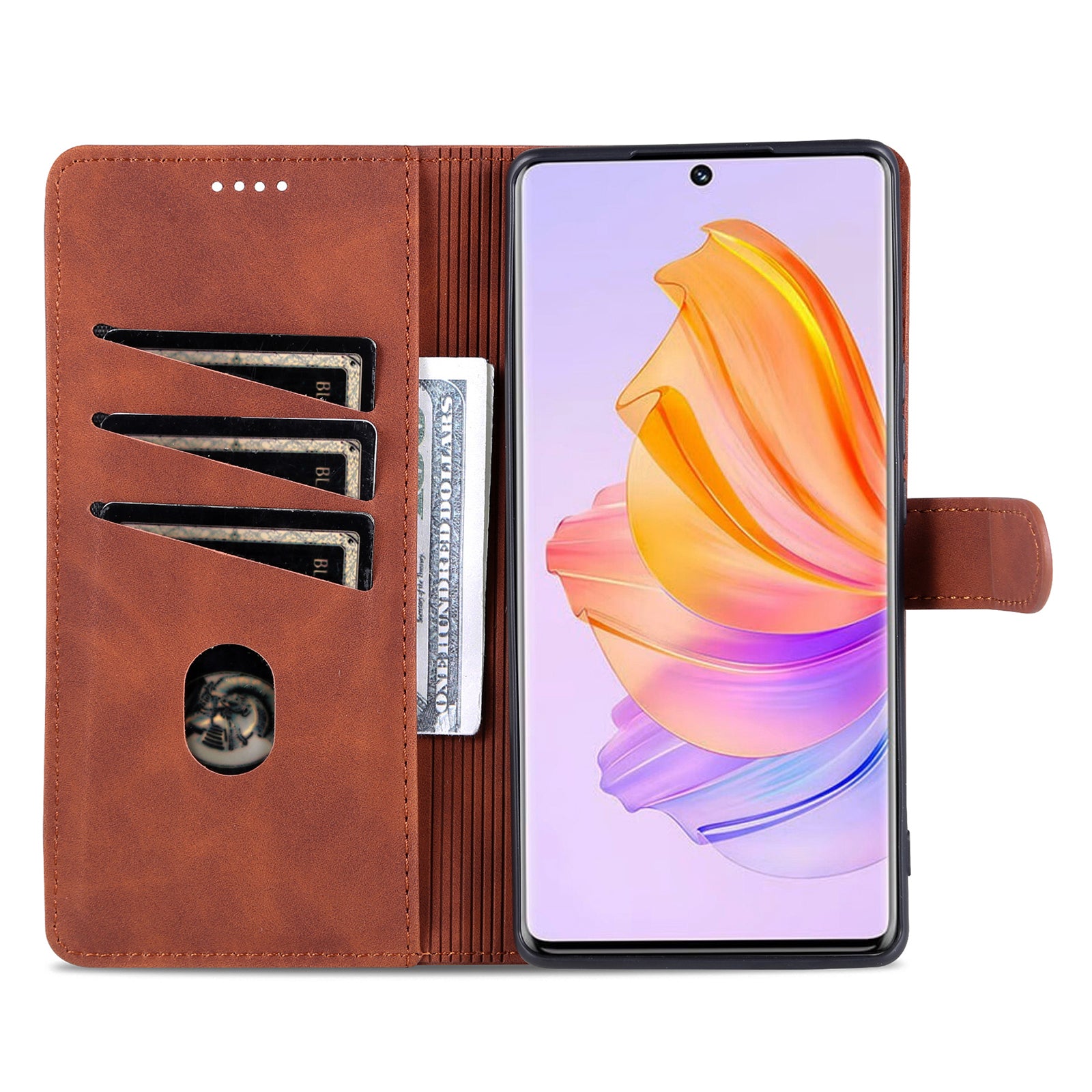 AZNS For Honor 80 SE 5G Drop-proof Phone Case PU Leather Magnetic Flip Mobile Phone Cover with Stand Wallet AZNS For Honor 80 SE 5G Drop-proof Phone Case PU Leather Magnetic Flip Mobile Phone Cover with Stand Wallet